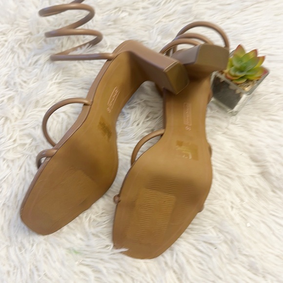 NEW STEVEN Jaidan Strappy Tan Leather heel sandals women size 10 - Picture 7 of 7
